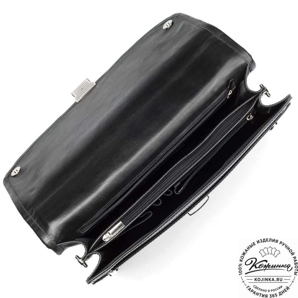 Кожаный портфель "Брест" (черный)